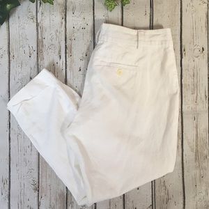 Banana Republic White Linen Capris